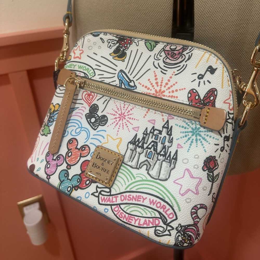 Dooney & Bourke Disney Colorful Print Crossbody Bag - Picture 6 of 8